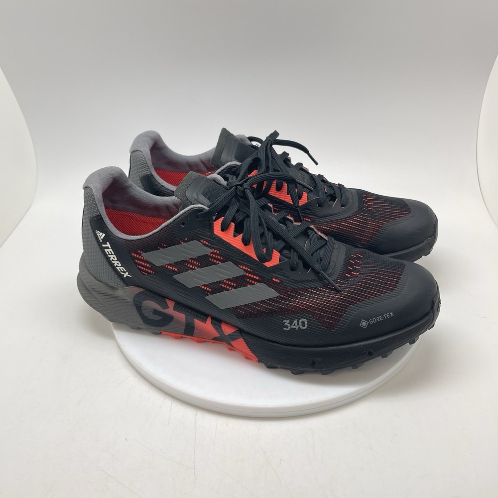 Adidas Sneakers Mens 11 Terrex Agravic Flow 2.0 H03183 GTX Black Solar Red Shoes